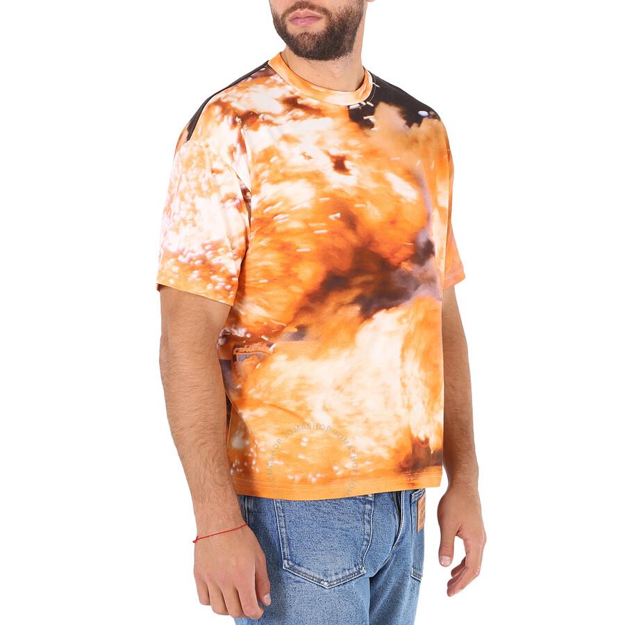 424 Men's Explosion Print Short Sleeve Cotton T-shirt