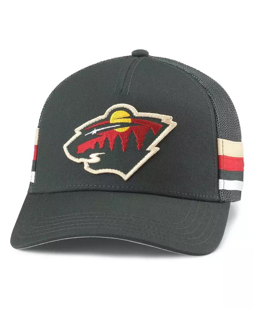 American Needle Men's Green Minnesota Wild HotFoot Stripes Trucker Adjustable Hat