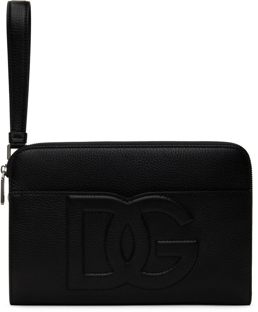 Dolce & Gabbana Black Medium Deerskin Pouch 1