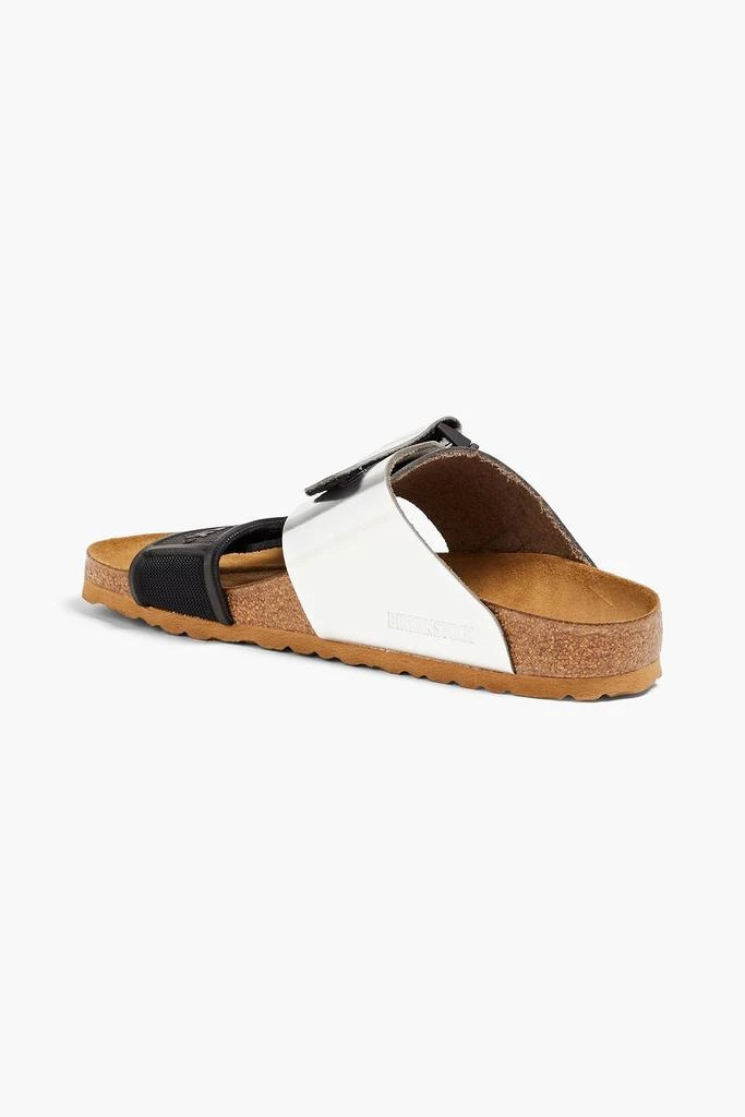 Rick Owens Rotterdam rubber and mirrored-leather sandals 3