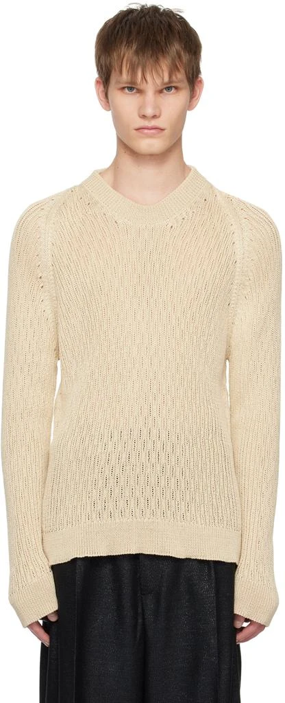 Omar Afridi Beige Raglan Sweater 1