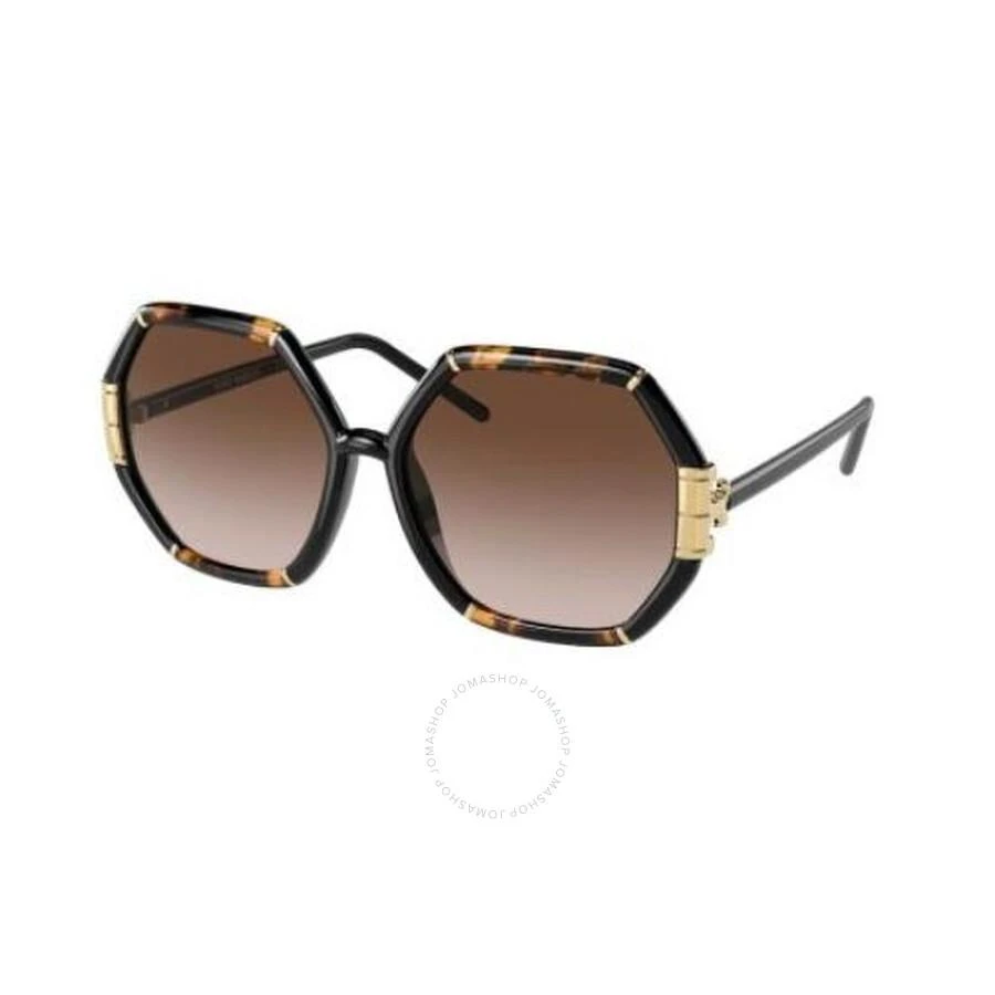 Tory Burch Brown Gradient Hexagonal Ladies Sunglasses TY9072U 189613 58 1