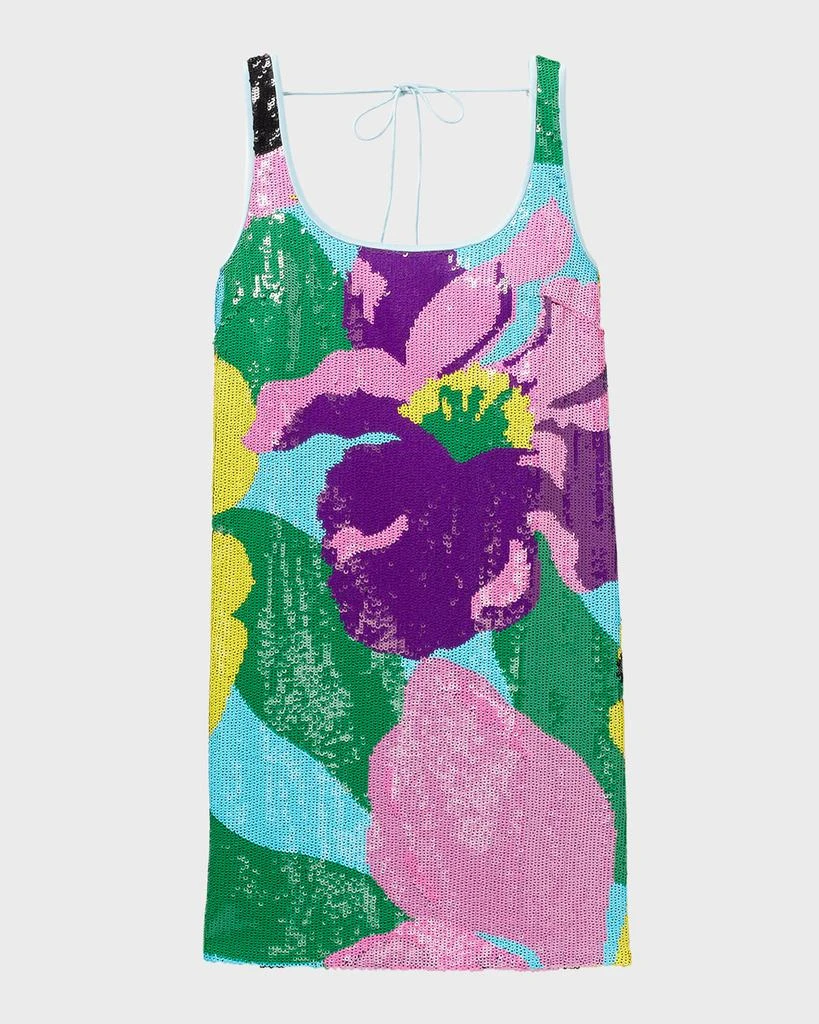 Kate Spade orchid bloom floral-print sequin mini dress 1