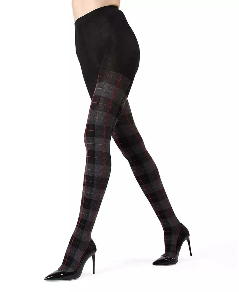 Memoi Women's Glasgow Large Tartan Plaid Sweater Tights 1