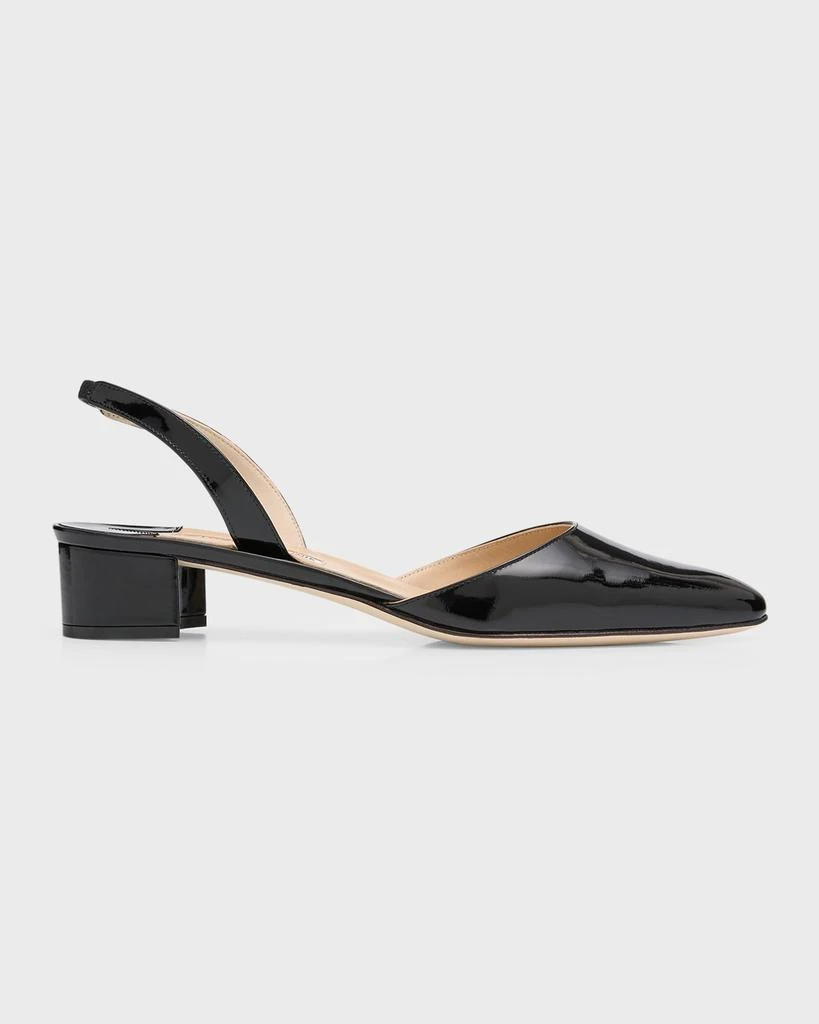 Manolo Blahnik Aspro Leather Slingback Ballerina Pumps 1