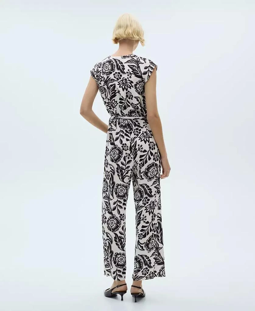 Mango Women's Belt Printed Jumpsuit 4