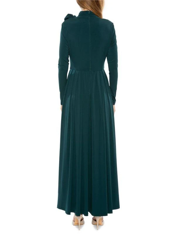 ALEXIA ADMOR Angelina Rosette Fit & Flare Maxi Dress 2