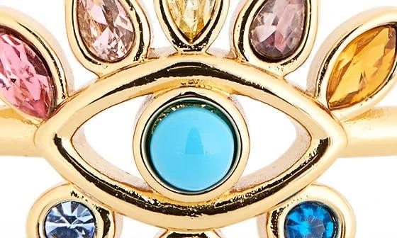 Kurt Geiger Rainbow Crystal Evil Eye Cuff Bracelet 2