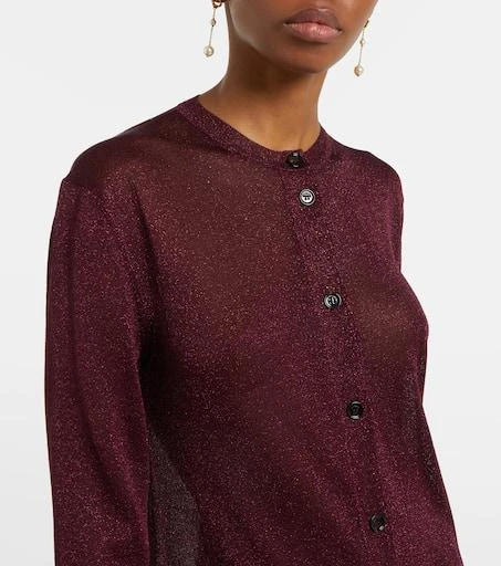 Salvatore Ferragamo Lamé cardigan 4