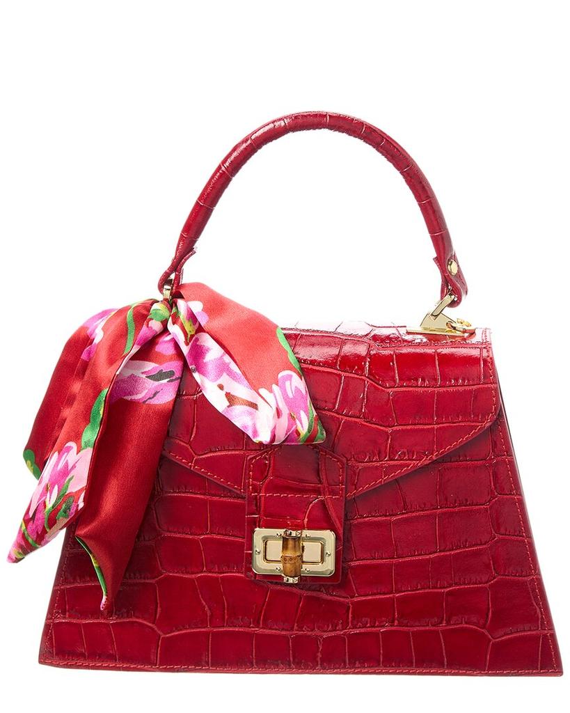 Persaman New York Croc-Embossed Leather Tote