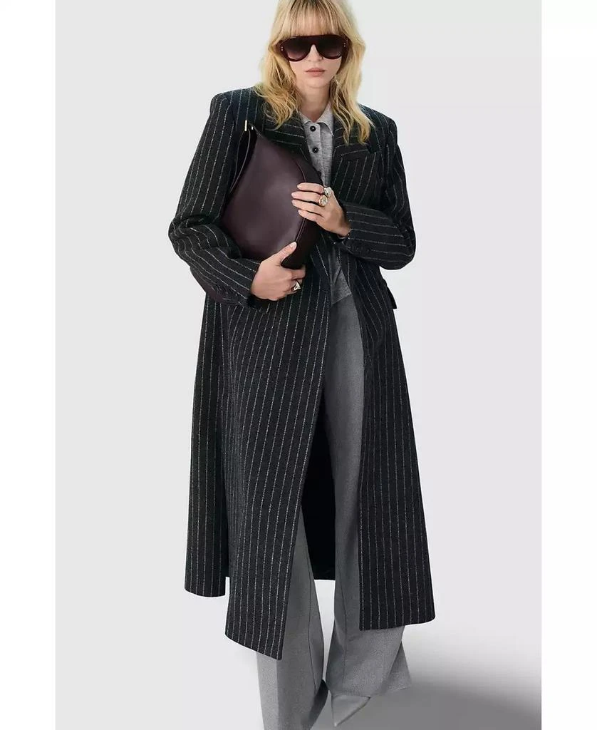 KAREN MILLEN Women
s Double Breasted Tailored Maxi Coat