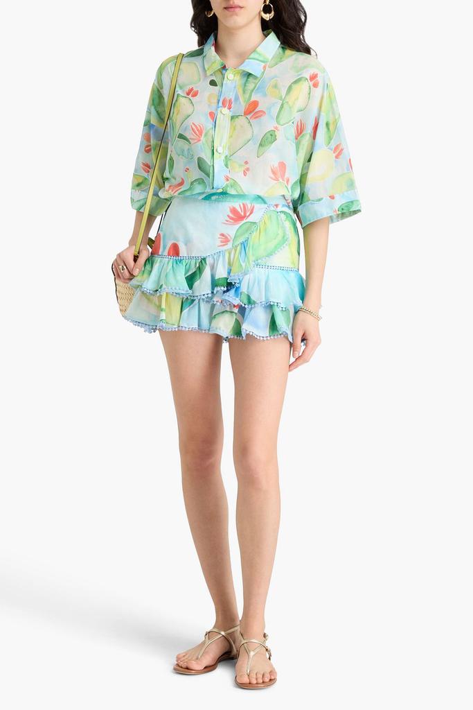 Charo Ruiz Ibiza Pictor printed cotton-voile shirt