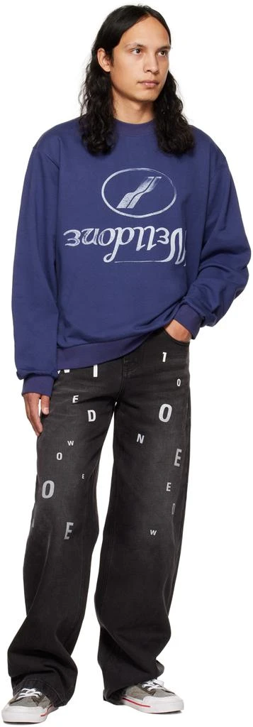 We11done Navy Crewneck Sweatshirt 4
