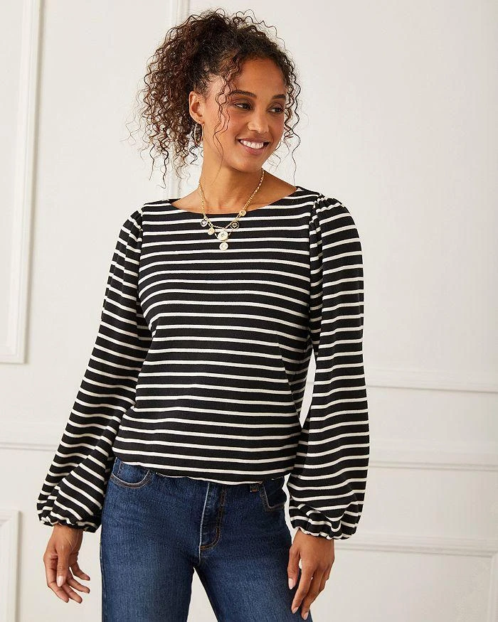 Karen Kane Stripe Boat Neck Top 3