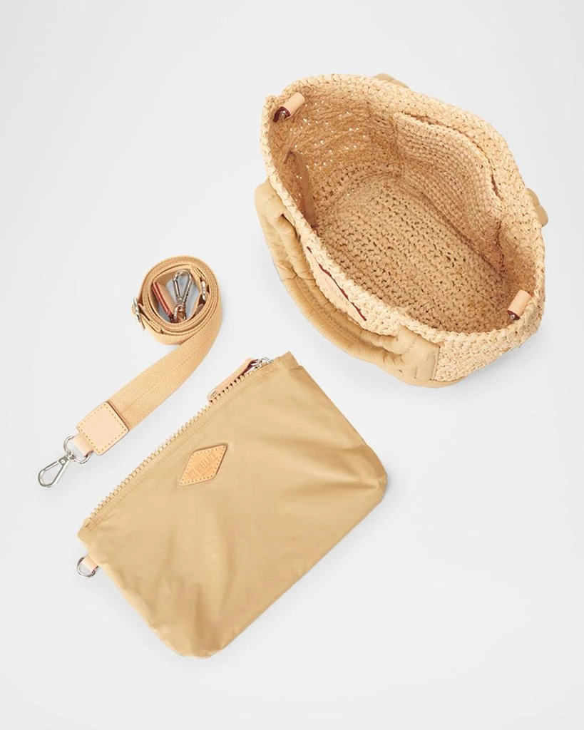 MZ Wallace Mini Raffia & Leather Tote Bag 5