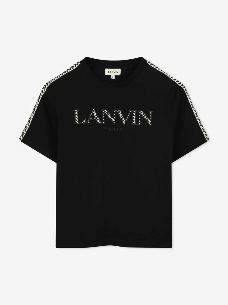 Lanvin Boys Logo T-Shirt in Black 1