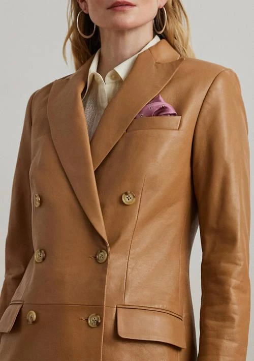 Ralph Lauren Ralph Lauren Double Breasted Lambskin Blazer 4