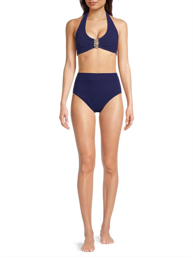 Change of Scenery Textured High-Leg High-Waisted Bikini Bottom 2