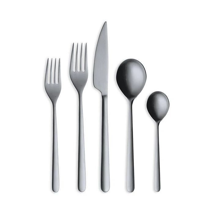 Mepra Linea Ice Oro Nero 5-Piece Place Setting