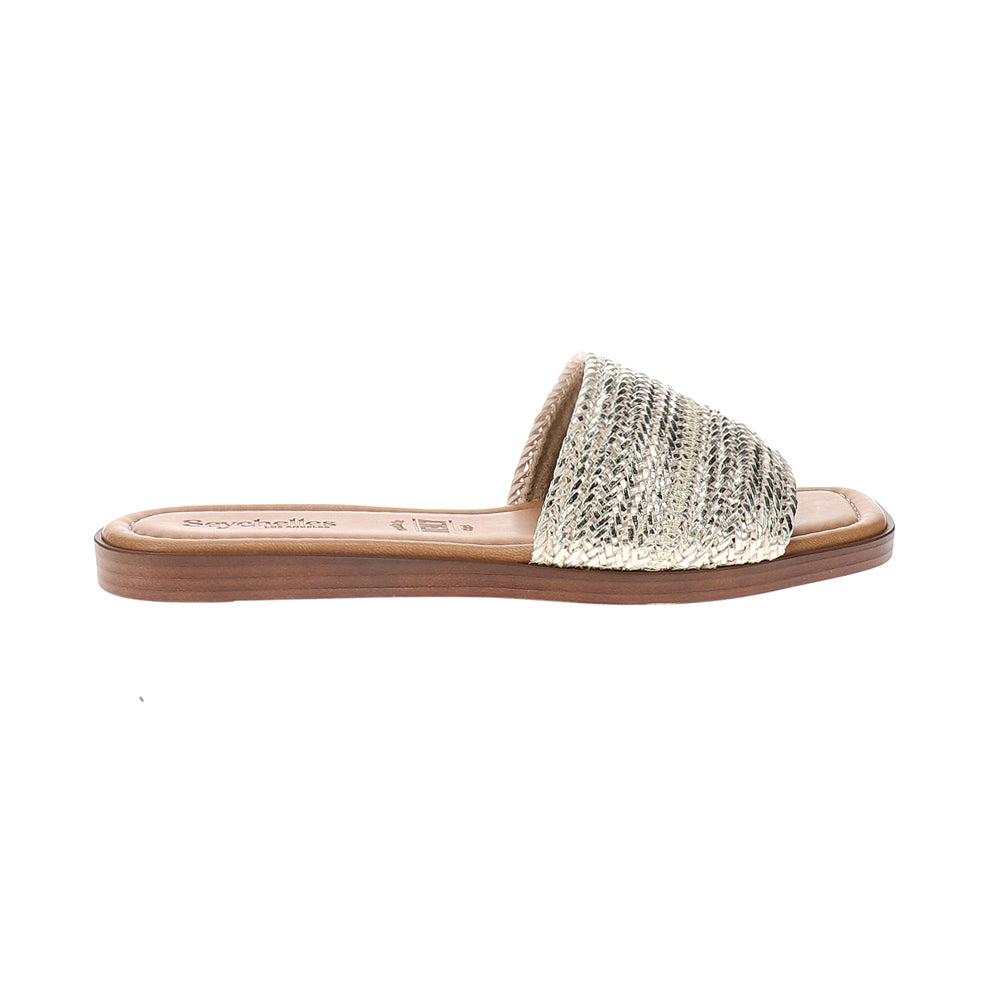 Seychelles Palms Perfection Metallic Slide Sandals