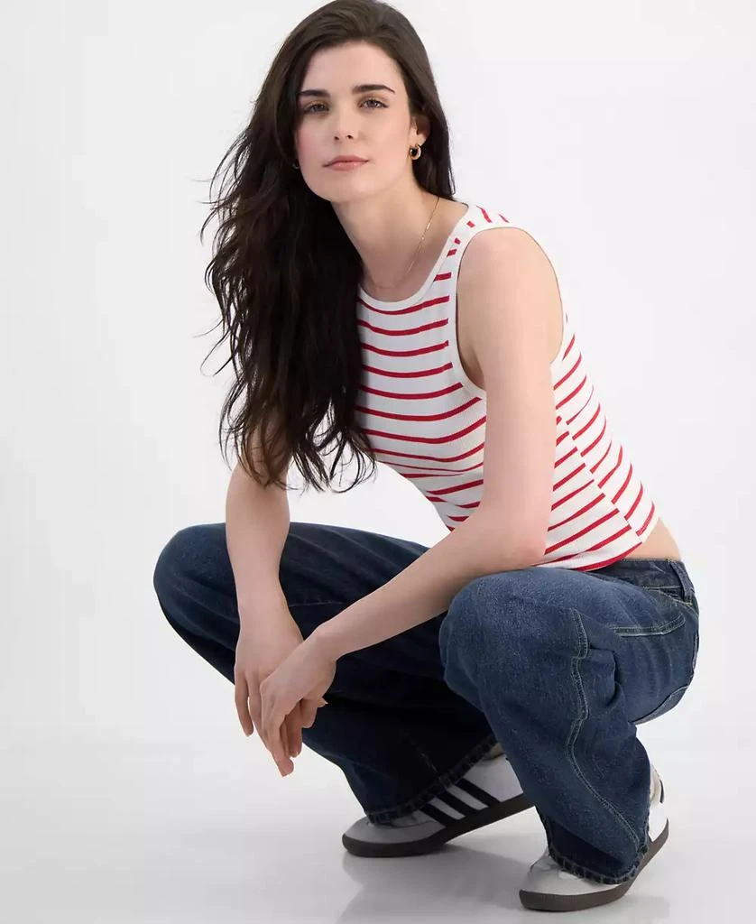 Ultra Flirt Juniors' Striped Boat-Neck Tank Top 3
