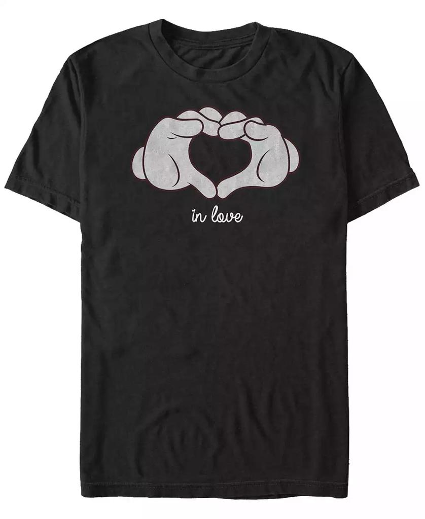 FIFTH SUN Men's Mickey Classic Glove Heart Short Sleeve T-shirt