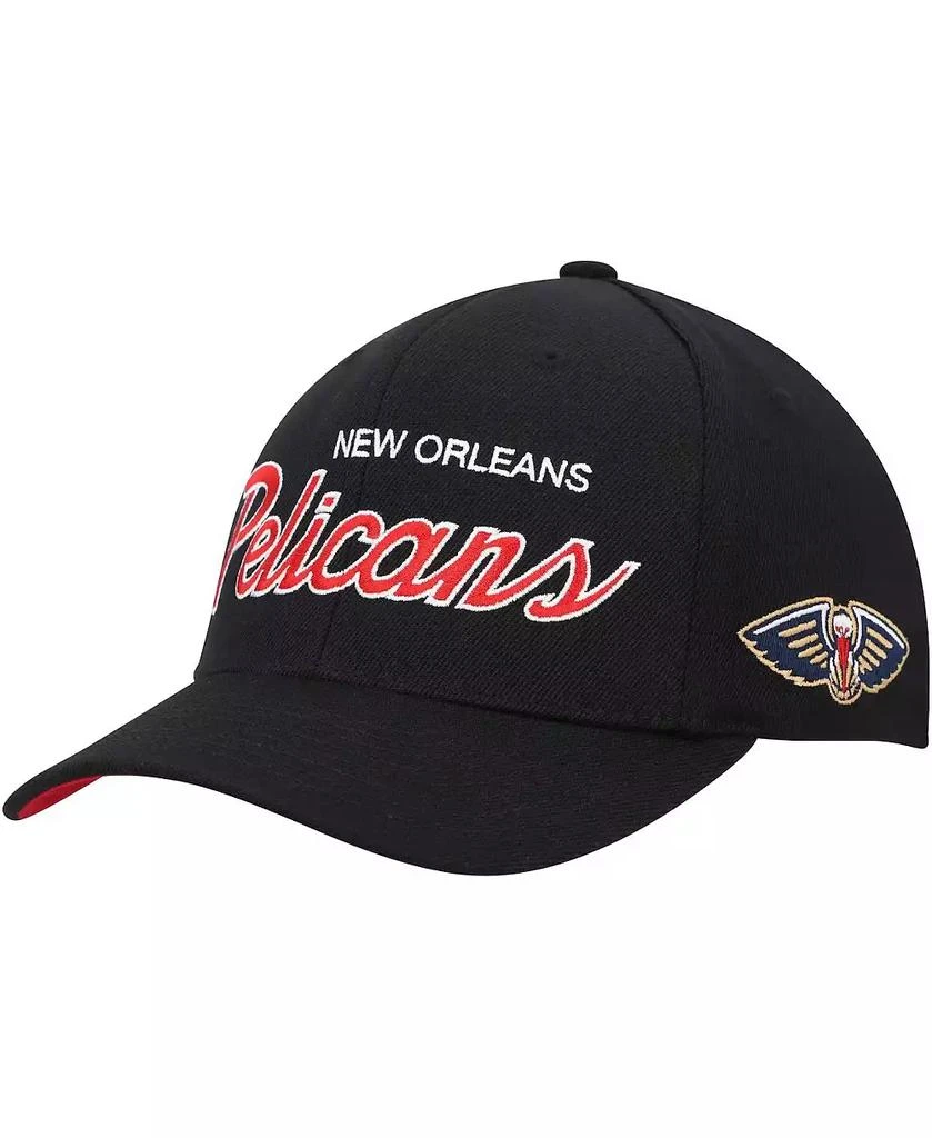 Mitchell & Ness New Orleans Jazz Snapback Hat - Black/Purple Adjustable Cap
