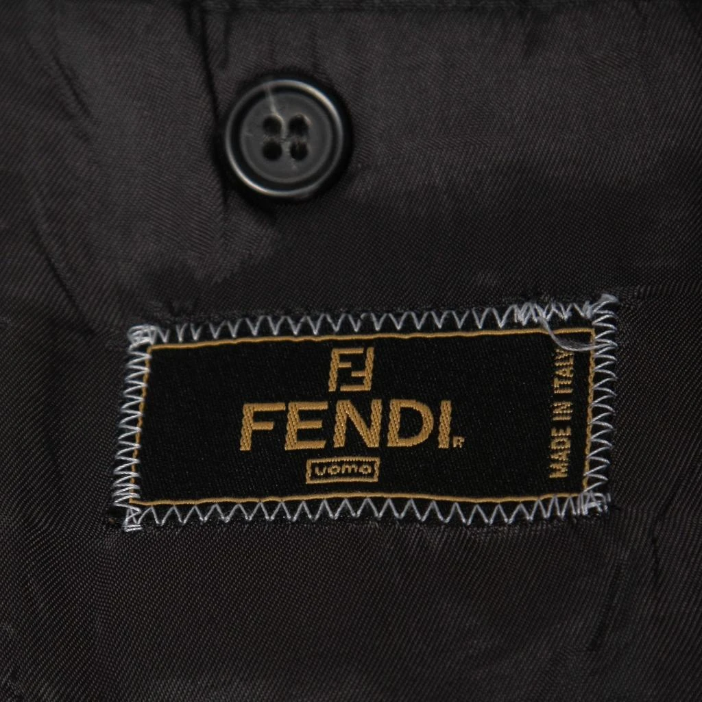 Fendi Fendi Vintage Grey Wool Single Breasted Blazer M 4