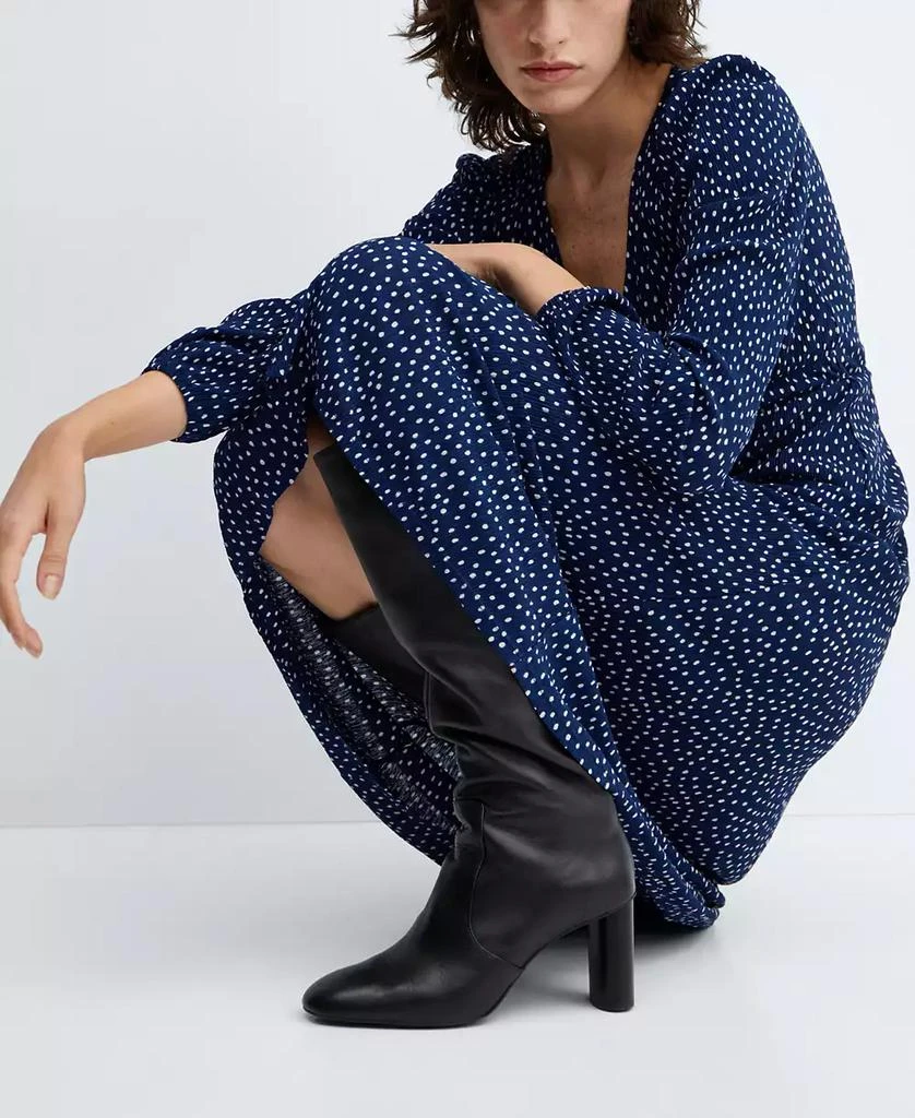 Mango Women's Polka-Dot Midi Dress 4