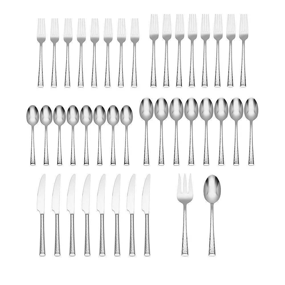 Hudson Ingrid Hammered 42-Piece Flatware Set - Exclusive 3