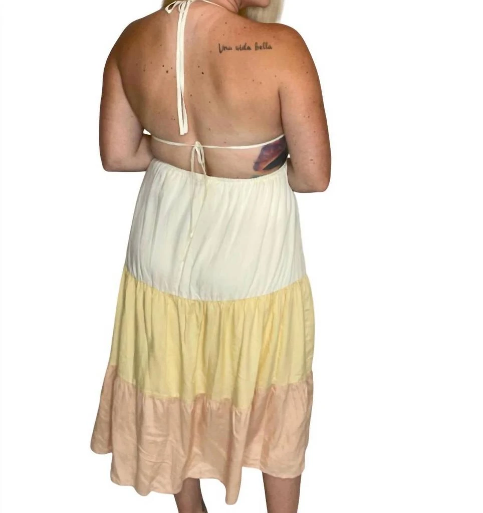 LE LIS Summer Girl Tiered Maxi Dress In Cream 2