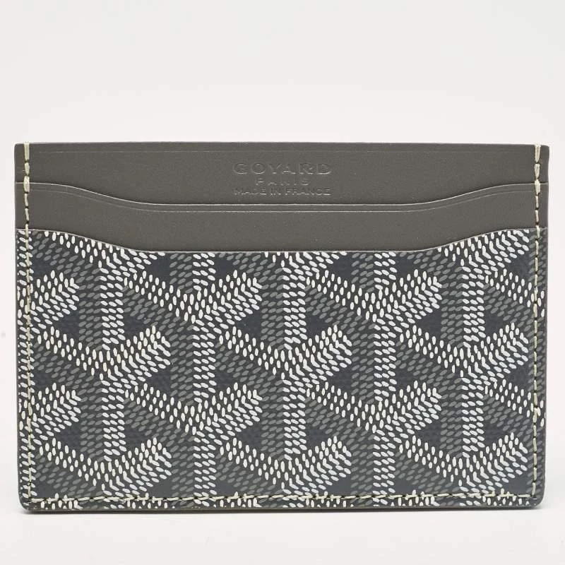 Goyard Goyard Grey Goyardine Coated Canvas and Leather Saint Sulpice Card Holder 3