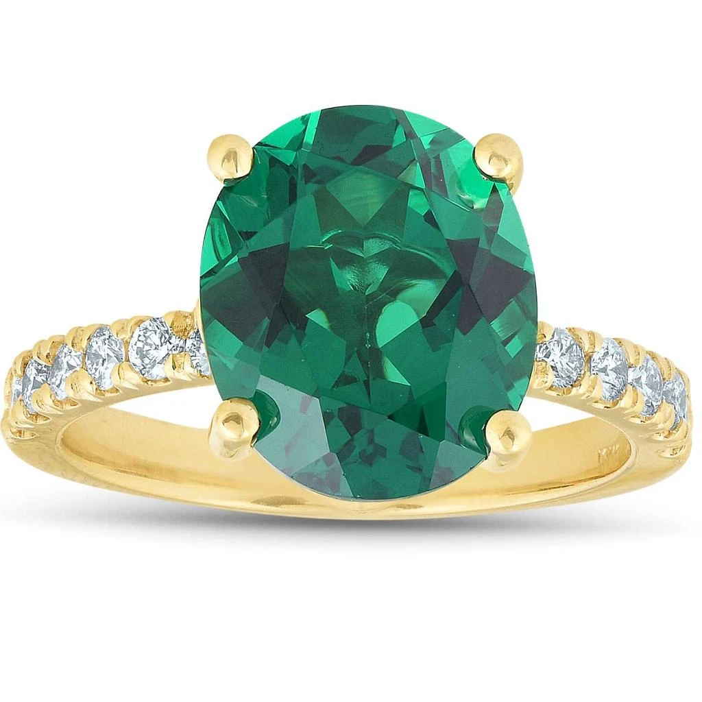 Pompeii3 Emerald 
Diamond 3/8 ct Ring 14k Yellow Gold Lab Grown