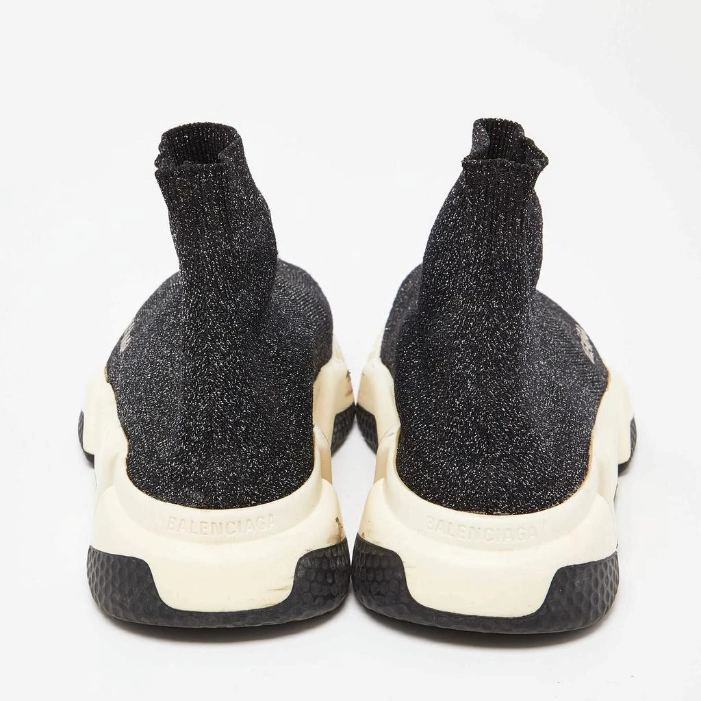 Balenciaga Balenciaga Black Glitter Knit Fabric Speed Trainer High Top Sneakers Size 37 5