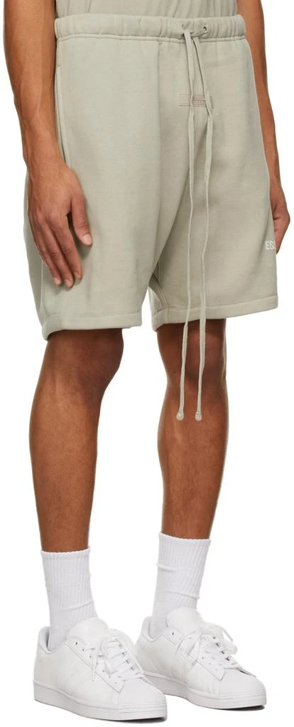Essentials Green Fleece Shorts 2