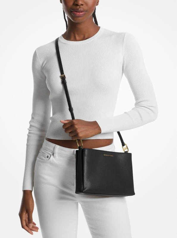 michael_kors Trisha Medium Pebbled Leather Crossbody Bag 3