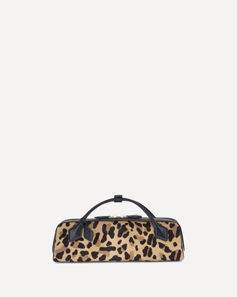 Alaïa Teckel Leopard-Print Calf Hair Handbag