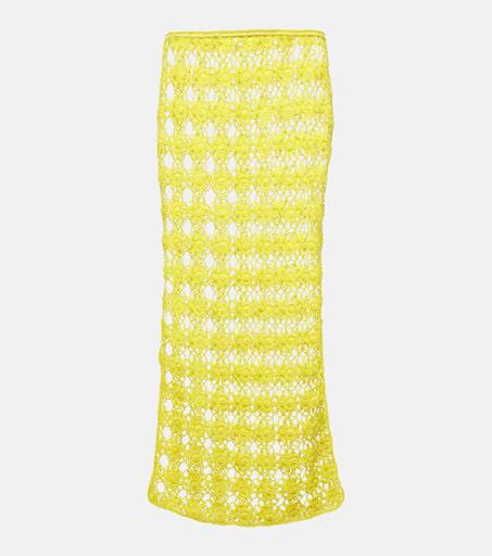 ANNA KOSTUROVA Bella crochet cotton maxi skirt
