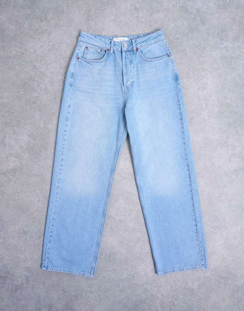 Topshop Topshop Column mid rise low slung jean in bleach 6