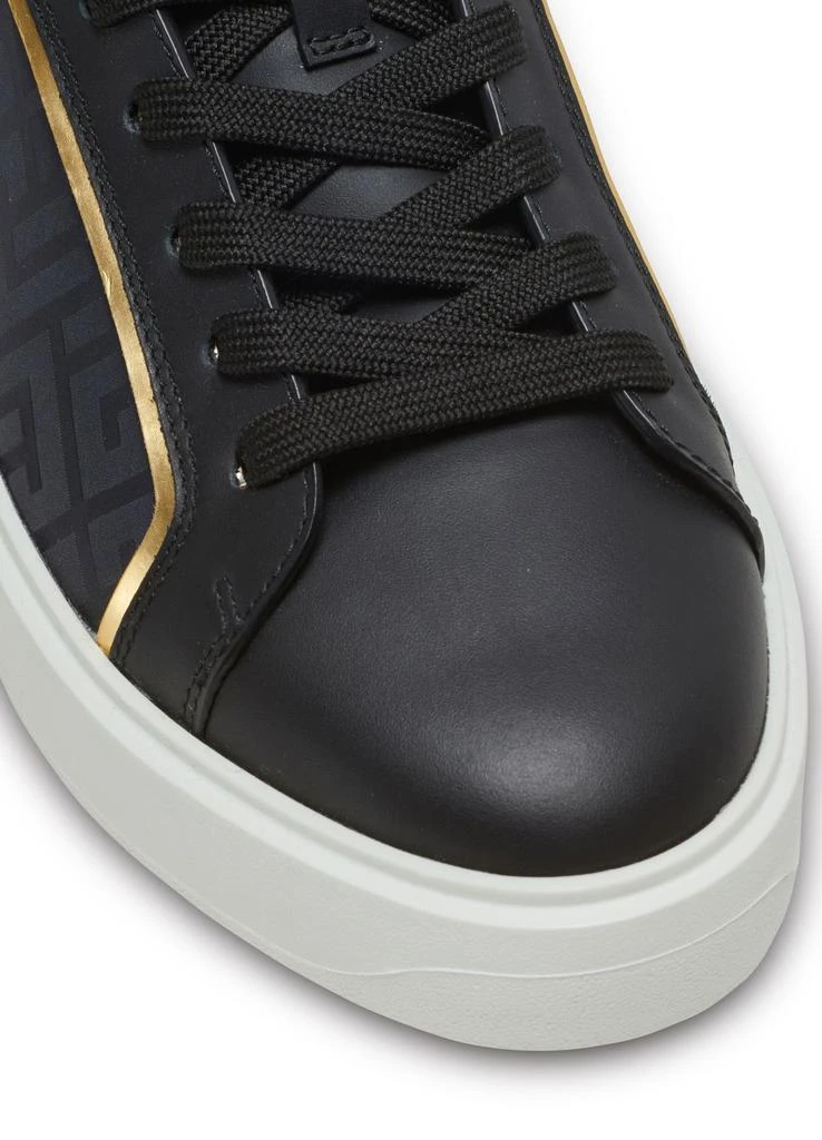Balmain B-Court leather and nylon monogram sneakers 10