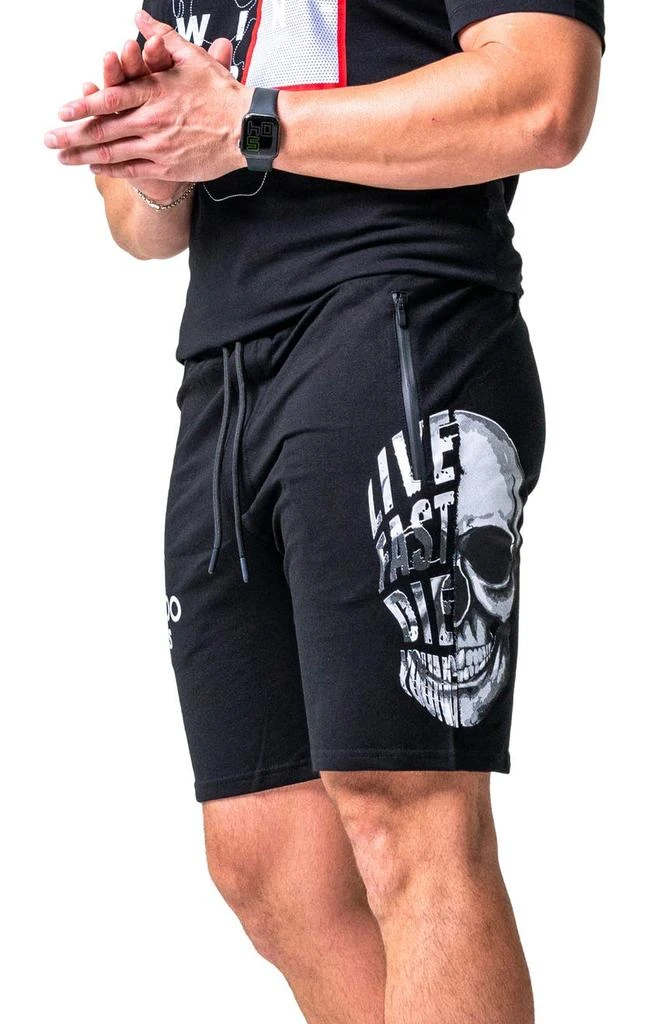 Maceoo Fast Skull Print Stretch Cotton Shorts 6