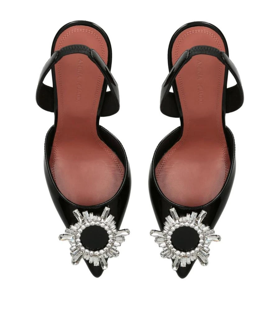 Amina Muaddi Leather Begum Slingback Pumps 95 3