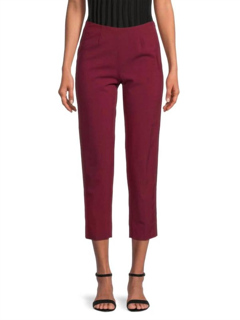 Piazza Sempione Piazza Sempione - Audrey Wool Straight Leg Ankle Crop Pants