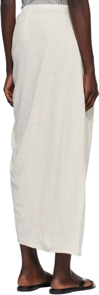 LAUREN MANOOGIAN Gray Drape Maxi Skirt 3