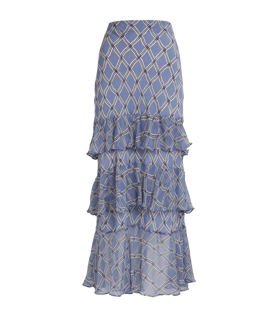 Rixo Preslee Tiered Midi Skirt 1