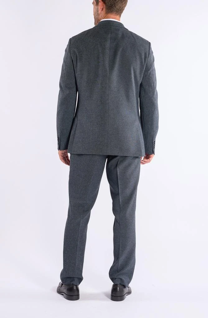 SAVILE ROW CO Hoxton Trim Fit Charcoal Notch Lapel Knit Suit 8