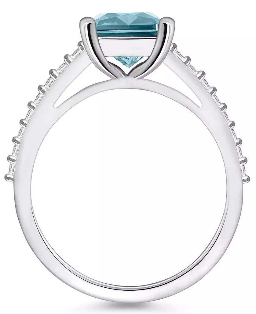 Macy
s Aquamarine (3 ct. t.w.) and Diamond (1/4 ct. t.w.) Ring in 14K White Gold 3