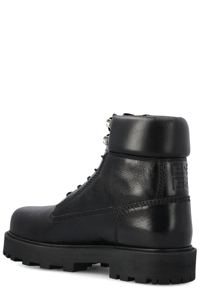 Givenchy Givenchy Lace-Up 4G Logo Debossed Ankle Boots 3
