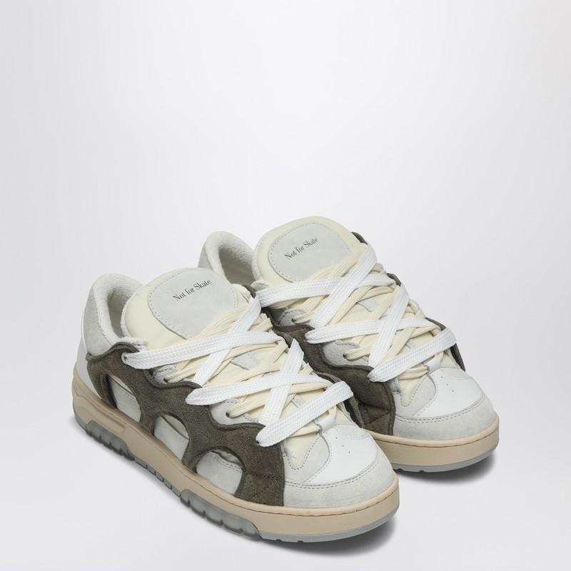Santha Model 1 dark green/white mesh and suede sneaker