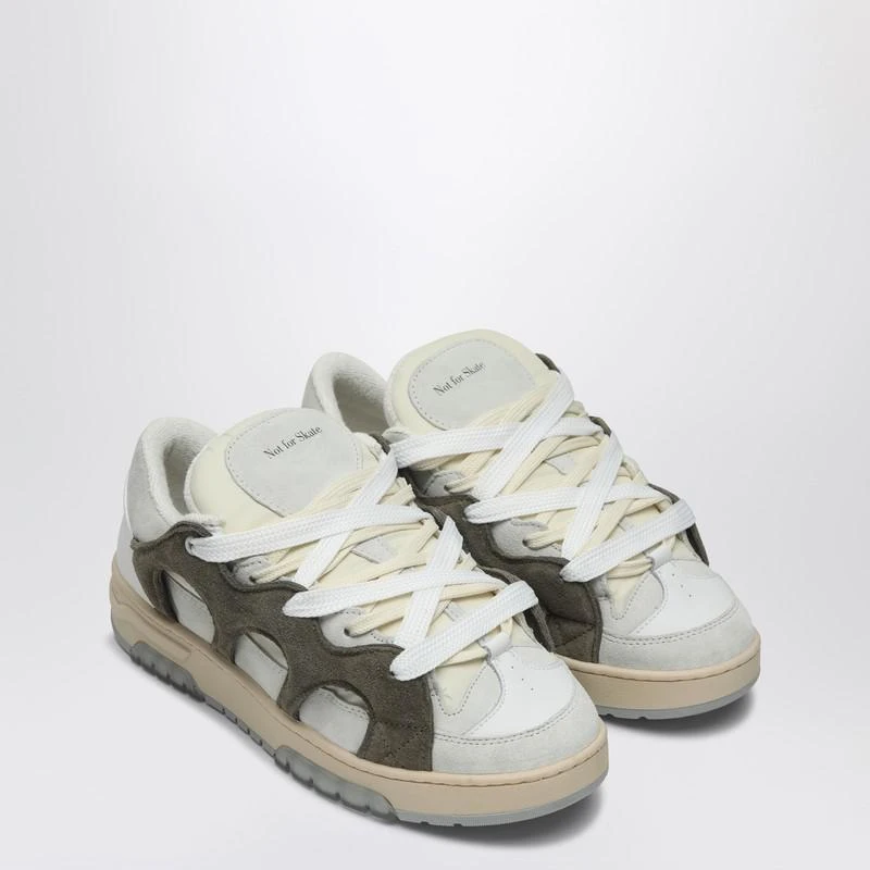 Santha Model 1 cream/navy blue mesh and suede sneaker 2